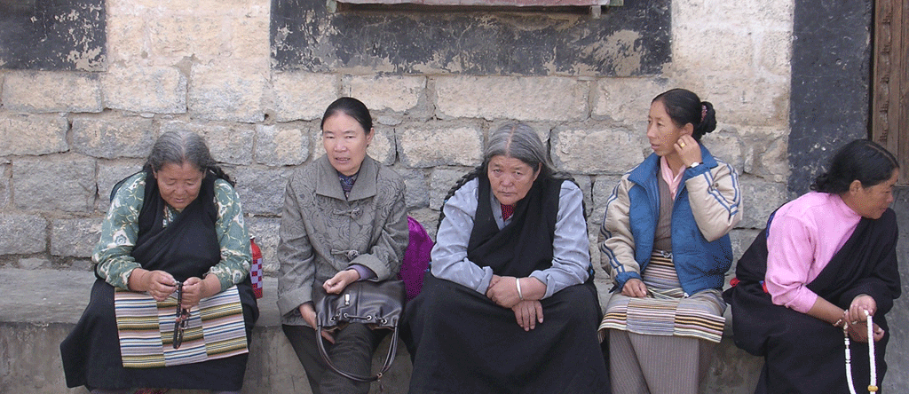 Ladies in traditional attire Bakhor market